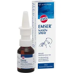 Emser Nasenspray 20 ml - Arzneimittel zur Befeuchtung und Reinigung der Nasenschleimhaut, enthält natürliches Emser Salz für eine sanfte Anwendung.