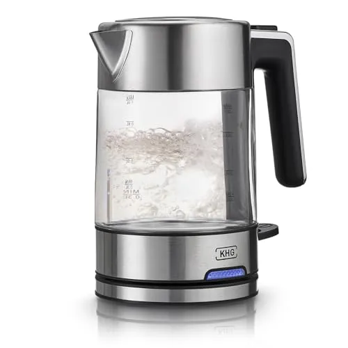 KHG Wasserkocher WK-106 GE Glas, 2200 Watt in weiß von KHG