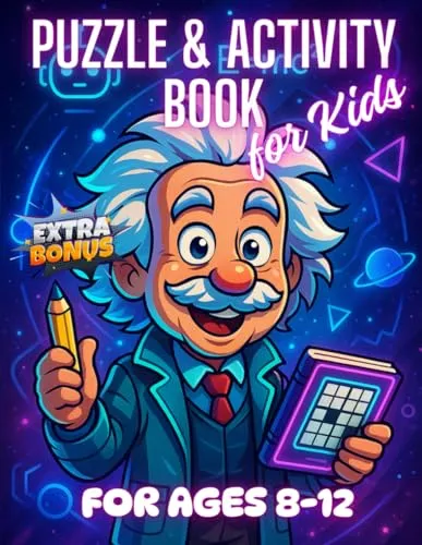 Puzzle & Activity Book for Kids ages 8-12: Screen free Challenges for smart Boys and Girls