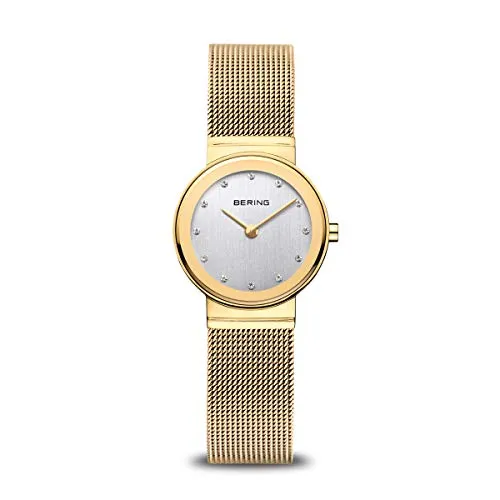 Bering Classic 10126-334 Damenuhr - Armbanduhren für Damen mit elegantem Design, Quarz-Antrieb und edlem Edelstahlarmband in Gold. Ideal für stilbewusste Frauen, die zeitlose Klassik schätzen.