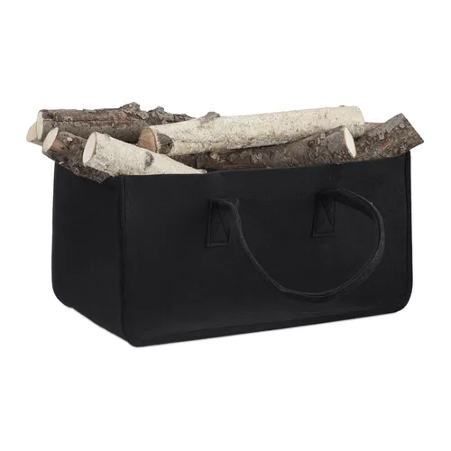 Kaminholztasche Kaminholzkorb Feuerholztragekorb Filzaufbewahrung Zeitungshalter