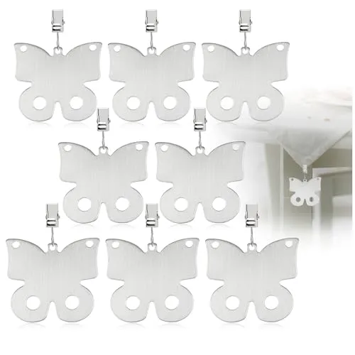 com-four® 8X Tischdeckenbeschwerer - Tischtuchgewichte aus rostfreiem Edelstahl - Tischtuchklammer - schwere Tischdeckenklammern