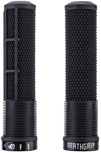 DMR DeathGrip 2 Brendog Signature Lock On Griffe 135 mm - Fahrradgriffe mit innovativem Mushroom- und Pyramidendesign für optimalen Grip und Komfort. Robuster Hartplastikkern und waffelförmige Stege sorgen für zusätzlichen Halt.
