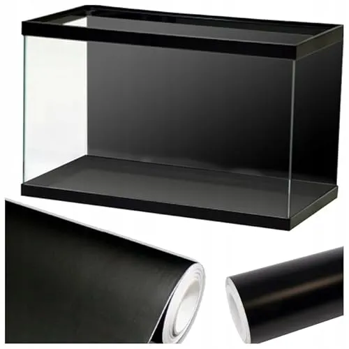 TD STONES Hintergrunddekor Aquarium Rückwand Schwarz 100x50 cm – selbstklebende Folie, wasserfest und langlebig – hochwertige Aquarium Rückwand für Süßwasser- & Meerwasseraquarien