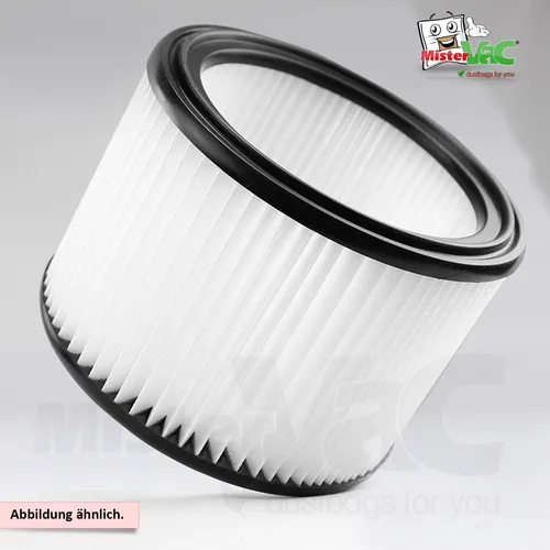 MisterVac Lamellenfilter Ersatzfilter kompatibel mit Makita VC2512L Nass- Trockensauger
