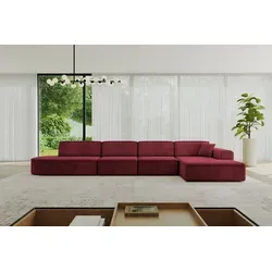 ALTDECOR Ecksofa IREA-L3-v3 in Bordeauxrot – L-Form für Ihr Wohnzimmer - Elegantes Ecksofa in L-Form mit hochwertiger Polsterung für höchsten Sitzkomfort. Ideal für gemütliche Abende – robust und langlebig, perfekt für jedes Zuhause.