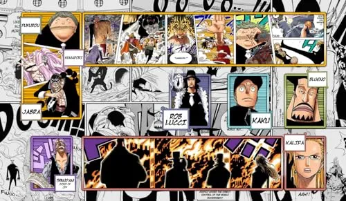 WAIFUWORLD SHOP One Piece Spielfeld CP9 Spielmatte mit Zonen | Trading Card Game Playmat kompatibel mit dem One Piece Trading Card Game | Kartenspielmatte im CP9 Motiv