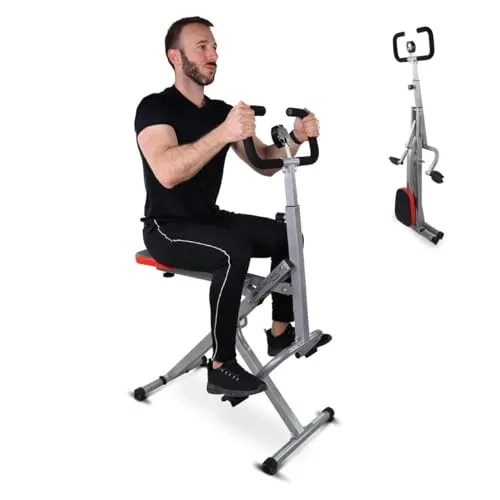 Mobiclinic® Total Crunch Fitness Rudergerät - Kompakt zusammenklappbar und multifunktional für ein komplettes Training zu Hause. Mit LCD-Display zur genauen Fortschrittskontrolle und einer Belastbarkeit von bis zu 100 kg.