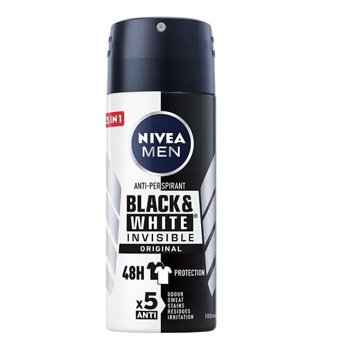 Men Black&White Invisible Original antyperspirant spray 100ml 5900017063386