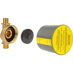 asdec life ® Unterputzgehäuse für UP-Zähler MTK/MTW - Sonstige Elektroinstallationsartikel, robustes Messinggehäuse mit einfacher Montage und Verschlussdeckel, ideal für Wasserzählerinstallation.