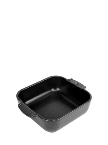 Peugeot Appolia Square Oven Dish 21 cm Satin Black - Küchenzubehör: Elegante, quadratische Auflaufform aus 100% natürlichen Materialien für gesundes und gleichmäßiges Kochen.