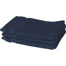 Schöner Wohnen Waschlappen SW-Cuddly, Dunkelblau, Textil, 3-teilig, Uni, 16x21 cm, Oeko-Tex® Standard 100, saugfähig, Aufhängeschlaufe, angenehm weich, hochwertige Qualität, schnelltrocknend, Badtextilien, Waschlappen