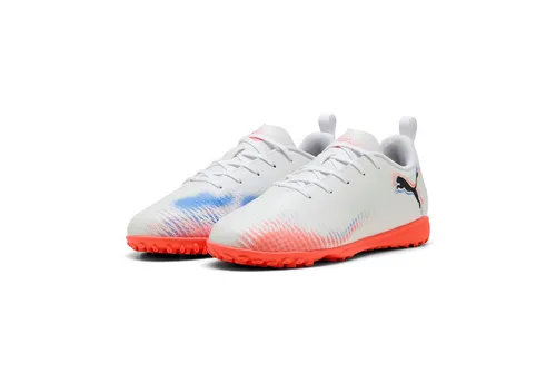 Puma Future 8 Play TT Jr - Fußballschuhe für junge Sportler - Fußballschuhe für Kinder und Teenager, aus 30% recyceltem Material, ideal für Kunstrasen, bieten Komfort, Stabilität und Flexibilität für kreative Spieler.