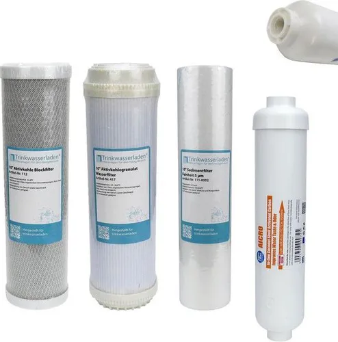 Filter Set 10' 4-teilig Ersatzfilter Umkehrosmose Anlage RO Sediment Aktivkohle