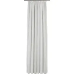 Cremefarbener Vorhang mit Streifen und Faltenband 750x175 cm