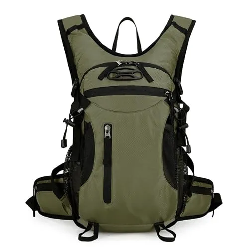 Rkixlix Fahrradrucksack Herren Wanderrucksack Wasserdicht Fahrrad Motorrad Rucksack Männer 15 L Trailrunning Rucksack Fahrrad Trinkrucksack Klein Skirucksack Laufrucksack für Marathon Laufen Wandern