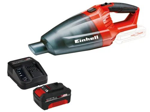 EINHELL Akku-Handstaubsauger TE-VC 18 Li Kit - 18 V, 4,0 Ah Akku, handliches Kraftpaket für gründliche Reinigung auf Hartböden und in Fugen