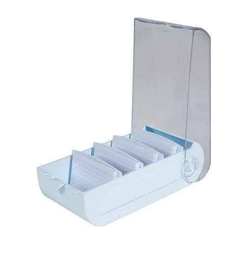 Exacompta 5336223D Karteikartenbox BunnyBox A8 - Pastellblau - Praktische Registerbox für Karteikarten im A8-Format, stilvolles Pastellblau, ideal für Organisation und Aufbewahrung von Notizen.