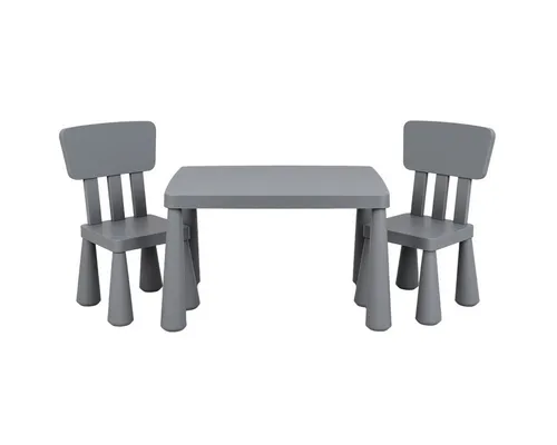 COSTWAY Kindersitzgruppe 3 TLG. Kindermöbel, (Kindertisch mit 2 Stühlen)