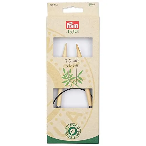 Prym 222551 Rundstricknadel Prym 1530, Bambus, 60cm, 7,0mm von Prym