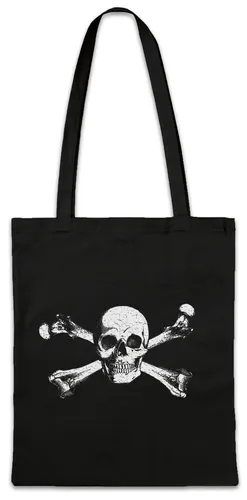 Skull & Crossbones Stofftasche Einkaufstasche Totenkopf und gekreuzte Knochen