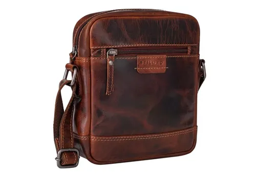 STILORD 'Brian' Vintage Leder Tasche - Kleine Messenger Bag für iPad Mini - Moderne Messenger-Bag aus hochwertigem Echtleder, ideal für 7.9 Zoll iPads. Kompakt, stilvoll und perfekt organisiert für Ihre wichtigsten Kleinteile.