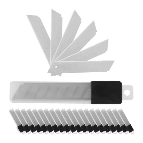 relaxdays 400er Set Abbrechklingen 18mm - Praktisches 400er Set mit scharfen Abbrechklingen für Cuttermesser, ideal für Handwerker und Heimwerker. Jede Klinge hat 7 Sollbruchstellen für präzises Schneiden und einfache Handhabung.