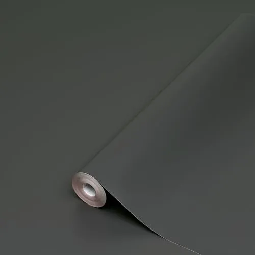 d-c-fix Möbel-Klebefolie Anthrazit, 45 cm x 2 m - abwaschbare und selbstklebende Deko-Folie für Küche, Schrank, Tisch & Fensterbank - modern & nachhaltig