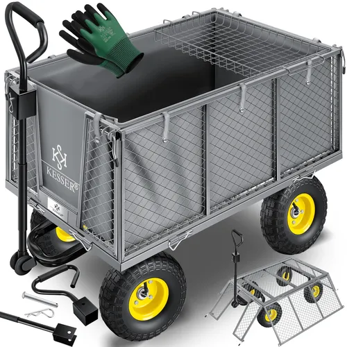 KESSER Bollerwagen 550kg – Robuster Transportwagen für Garten und Freizeit