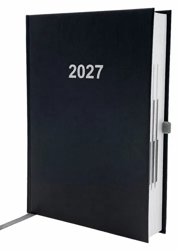 ADINA Buchkalender Chefplaner A5 schwarz 1 Tag 1 Seite 2027