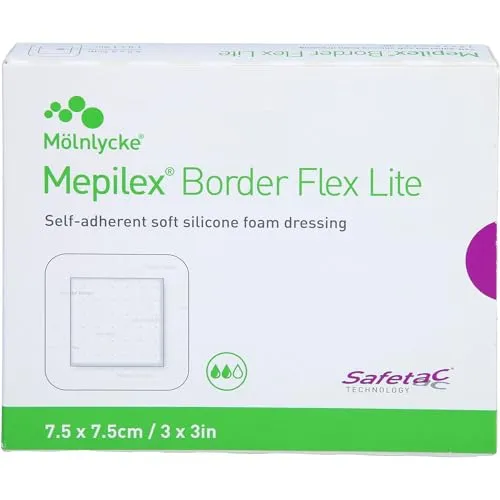 MEPILEX Border Flex Lite Schaumverband 7,5x7,5 cm