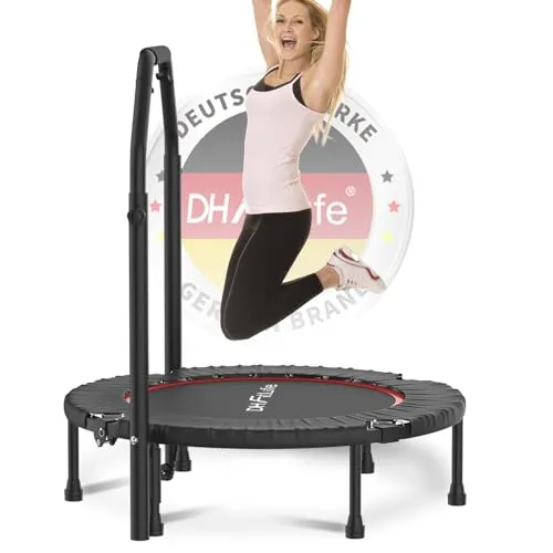 DH FitLife Klappbares Fitness Indoor Trampolin Ø102cm von DH FitLife