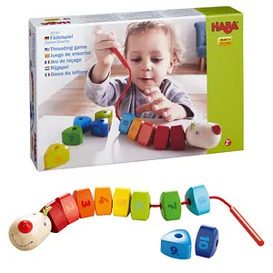 HABA Fädelspiel Zahlen-Drache - Kreatives Fädelspiel mit dem Zahlen-Drache von HABA, ideal für die Förderung der Feinmotorik. Perfekt als Geschenk für kleine Entdecker!