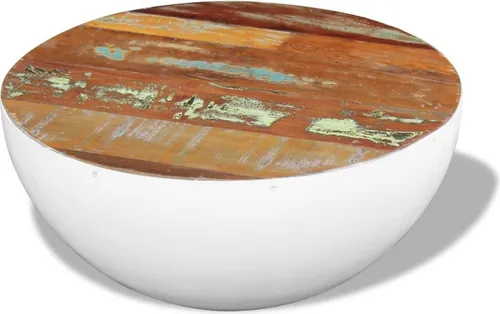 Maison Exclusive Couchtisch Schalenform Altholz Massiv 60x60x30