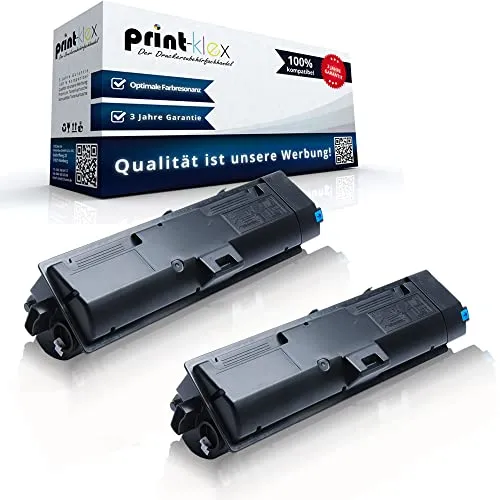 2X Print-Klex Tonerkartuschen für Kyocera ECOSYS M2135dn und mehr - Toner für Kyocera ECOSYS M2135dn, M2635dn und P2200 Serie. 2x kompatible Kartuschen in Schwarz, jeweils für 3.000 Seiten. Premium Qualität für zuverlässigen Druck.