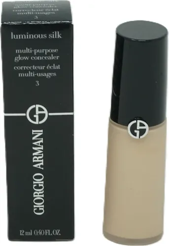 Giorgio Armani Luminous Silk Multi-Purpose Glow Concealer 12 ml Nr. 3 - L'Oreal Luxe Mother's Day - 3-in-1 Concealer, Highlighter & Finisher mit ultra-feiner Formel für einen luxuriösen, seidigen Glow und natürliche Perfektion.