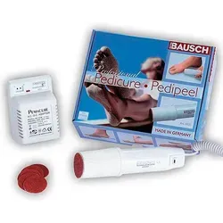 Bausch Pedipeel Set - Elektrischer Hornhautschleifer - Elektrogerät zur sanften Hornhautentfernung an Füßen, mit 6-stufiger Geschwindigkeitsregulierung und 9 Schleifscheiben für perfekte Ergebnisse.