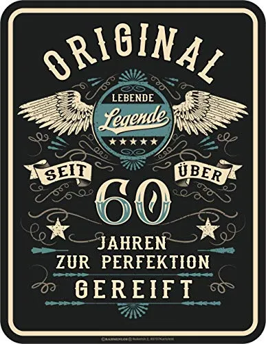 Deko Blechschild als Geschenk zum 60. Geburtstag: Lebende Legende