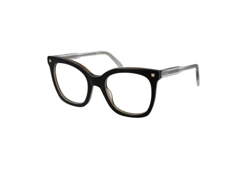 Polaroid PLD D507 0WM 51 Damen Brillenfassung Schwarz - Damen Brillenfassung im trendigen quadratischen Stil aus hochwertigem Azetat, inklusive Original-Etui, ideal für einen modischen Look.