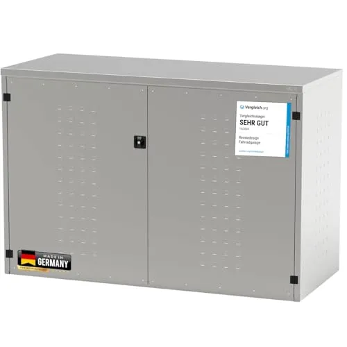 Fahrradbox Typ-FD für 3 Fahrräder aus Edelstahl von reinkedesign