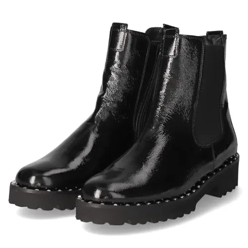 Gabor Damen Chelsea Boots, Frauen Stiefeletten,Schlupfstiefel,Stiefel,Bootee,Booties,halbstiefel,Kurzstiefel,schwarz(Altsilber),38 EU / 5 UK