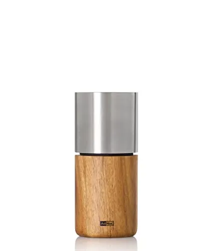 AdHoc Ikon MP820 Pfeffer- oder Salzmühle - Gewürzstreuer/-mühle mit elegantem Edelstahl- und Akazienholzelement, CeraCut®-Mahlwerk für präzises Mahlen und in verschiedenen Größen von 11,5 bis 40 cm erhältlich.
