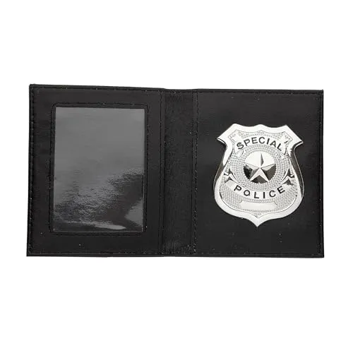 W WIDMANN MILANO Party Fashion 05859 - Polizeiabzeichen in Brieftasche, Schwarz, SWAT, Polizist, Kostüm, Accessoire, Mottoparty, Karneval