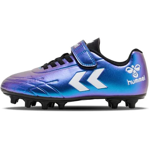 Hummel Top Star FG JR Fußballschuhe - Mehrfarbig, Schuhgröße 35 EU - Fußballschuhe mit elastischer Schnürung und Klettverschluss für optimalen Halt. Ideal für feste Böden, bieten sie hervorragende Griffigkeit und Komfort beim Spiel.