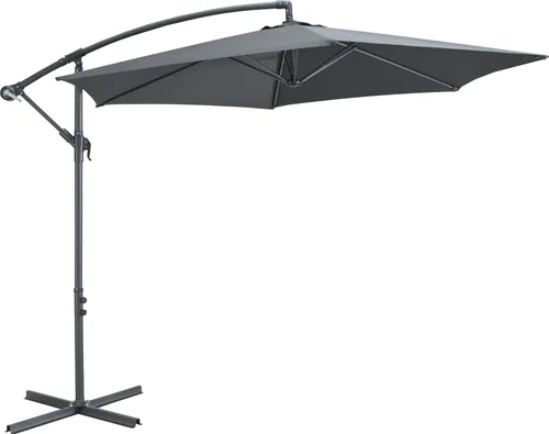 Sonnenschirm – langlebiger schwimmender Sonnenschirm Ø300 cm – neigbar – 3 Meter Durchmesser – Grau