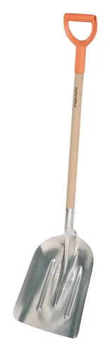 Korn- und Schneeschaufel Holz/Aluminium 31cm - Garten-Kleingeräte, robuste Schneeschaufel mit 31 cm Arbeitsbreite, ideal für Schnee und Korn, für effizientes Arbeiten im Garten.