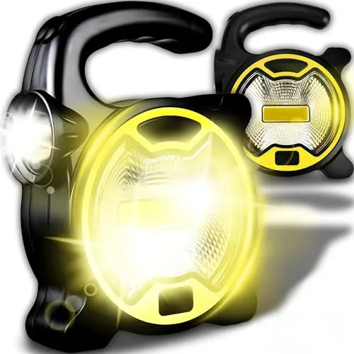 Retoo Campinglampe Arbeitsleuchte LED COB Zeltlampe Tragbar Camping Laterne für Outdoor Wandern Auto Reparatur Notfall Taschenlampe Campingleuchte 2 Lichtmodi Batteriebetrieben