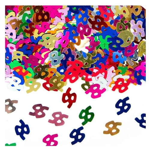 Metallic Konfetti WUNSCHZAHL Geburtstags Dekoration mit Zahlen 146,67€/kg