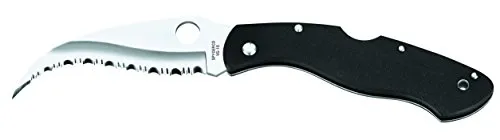 Spyderco Civilian Klappmesser, schwarz, One Size - Robustes Klappmesser mit einer Gesamtlänge von 23,3 cm und Klingenlänge von 10,5 cm. Ideal für Outdoor-Aktivitäten und Notfallsituationen.