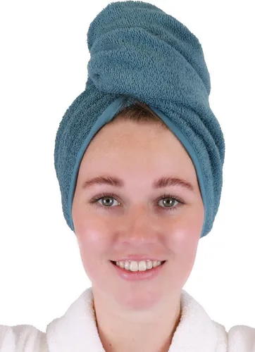 Betz Turban-Handtuch mit Knopf BERLIN Kopfhandtuch Haarturban, (1-St), mit Knopfverschluss